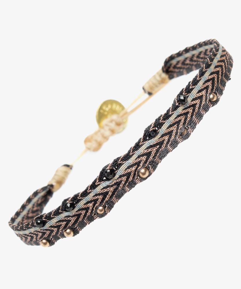 ARGANTINA ALAMEIN - onyx negro y beads con baño de oro