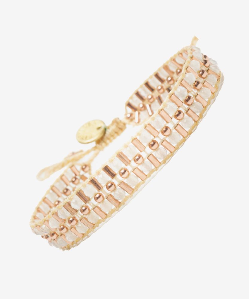 PULSERA DELIA - PIEDRA LUNA BLANCA