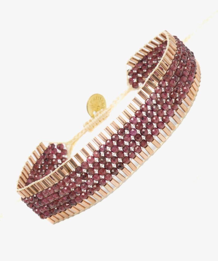 PULSERA ADRIANA CON GRANATE