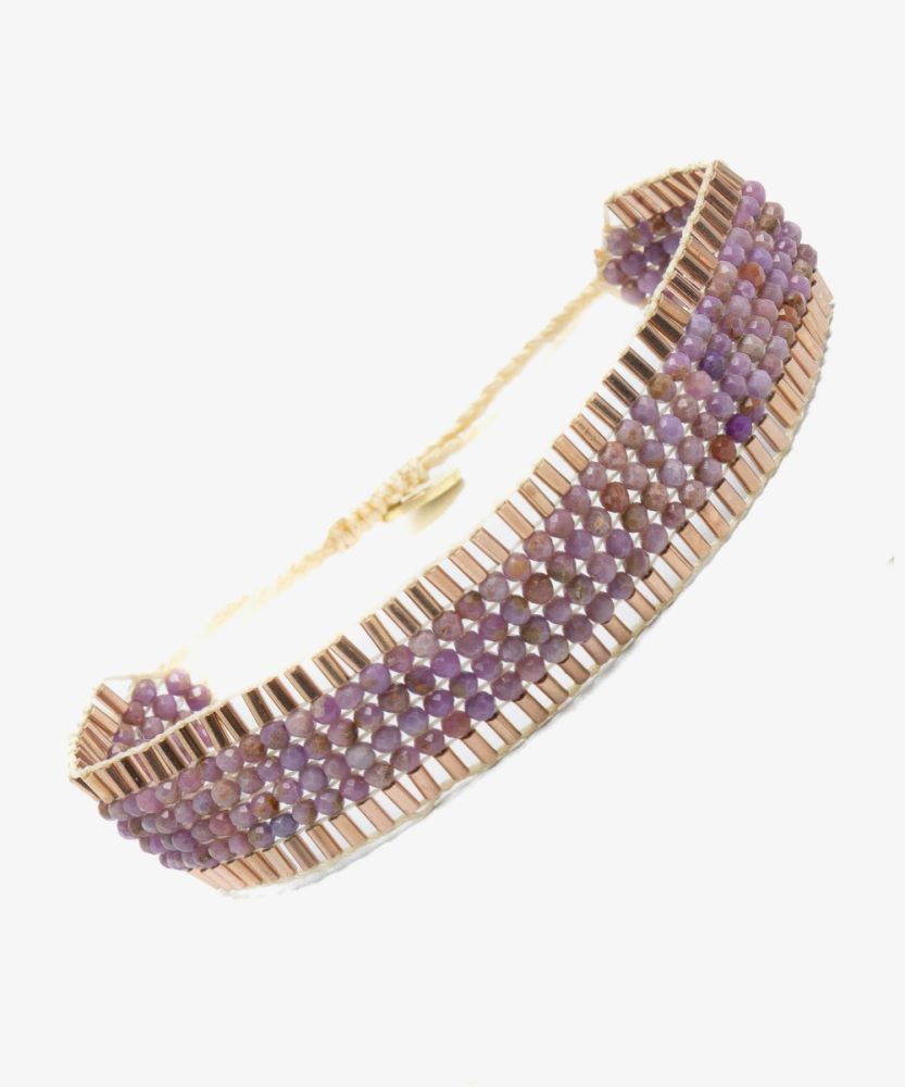 PULSERA ADRIANA - CON JASPE LILA