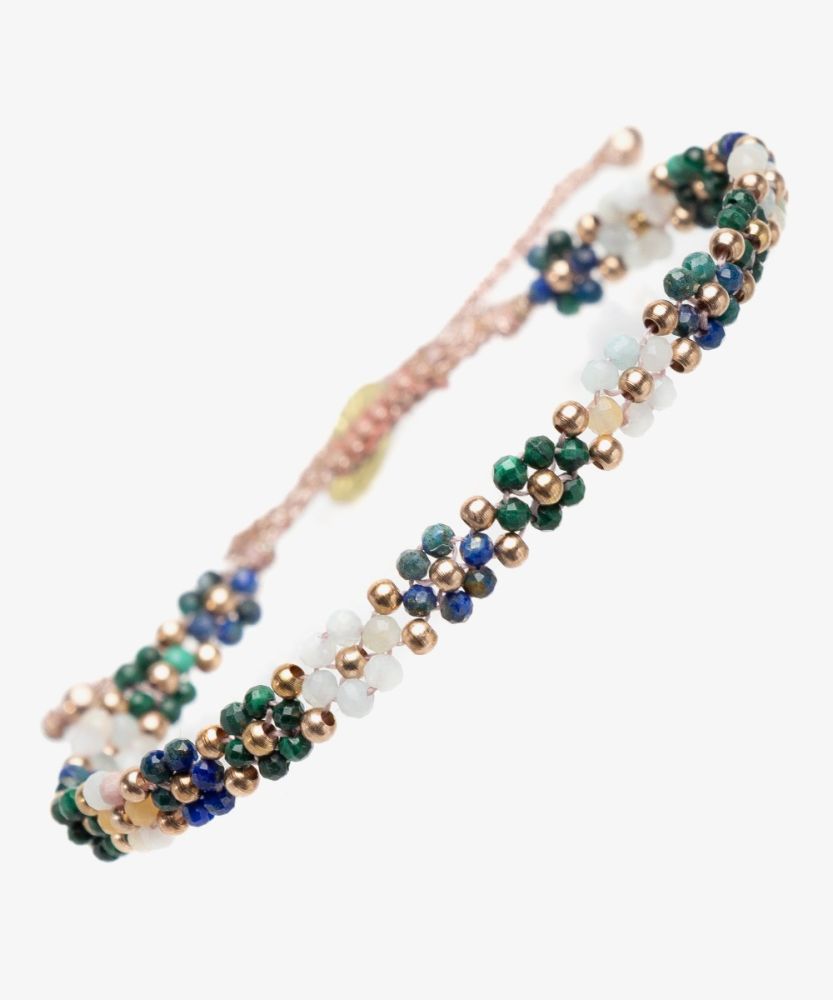 BEADED FLOWER BRACELET -