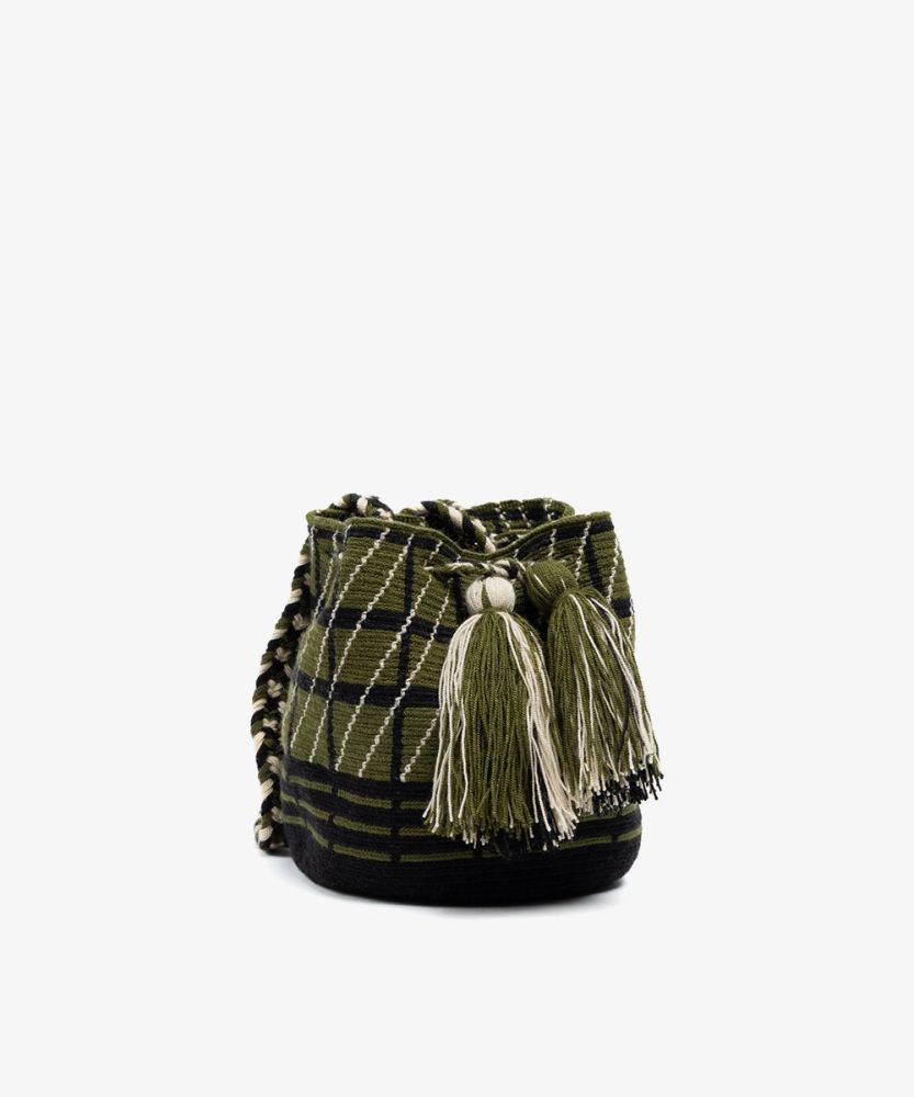 BOLSO CRUZADO M - WISTERIA - VERDE OSCURO Y NEGRO