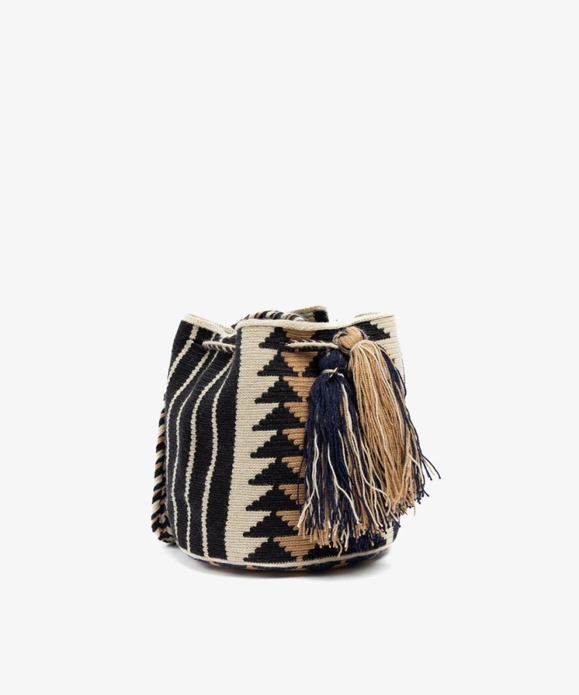 BOLSO CRUZADO M - ALOE - AZUL Y MARRÓN
