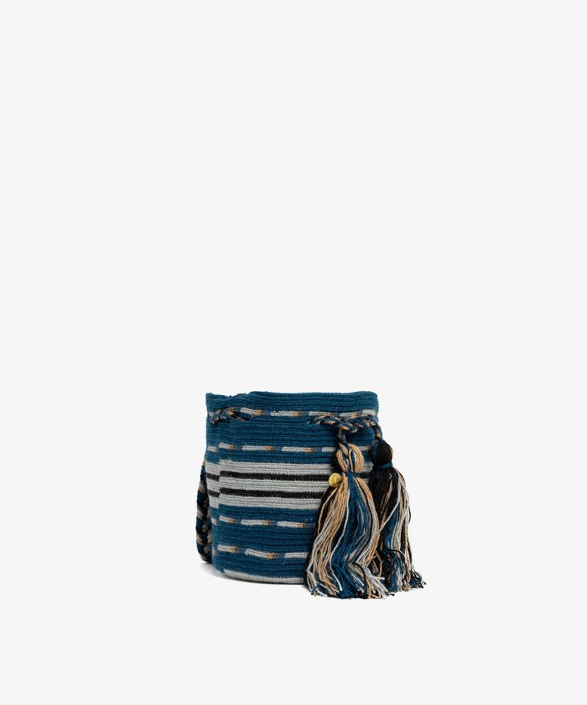 Extrasmall Wayuu Bag - ANTLIA - BLUE & BLACK
