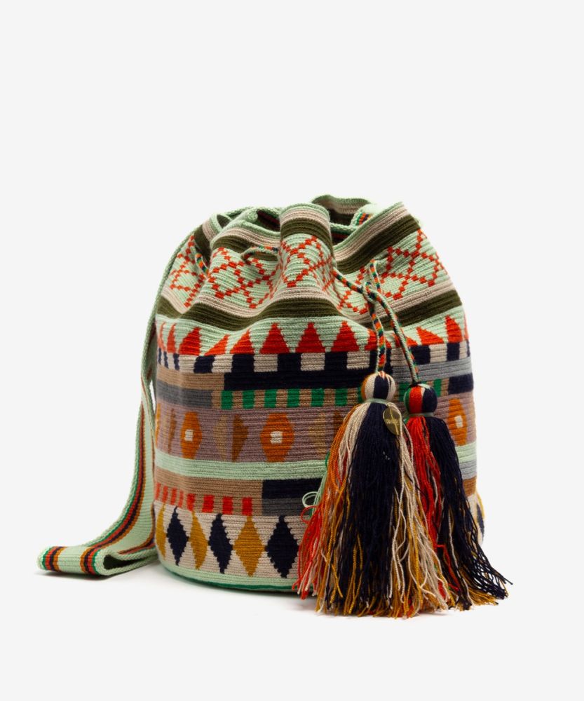 Bolso Cruzado L - RAVEN - VERDE CLARO Y MARINO