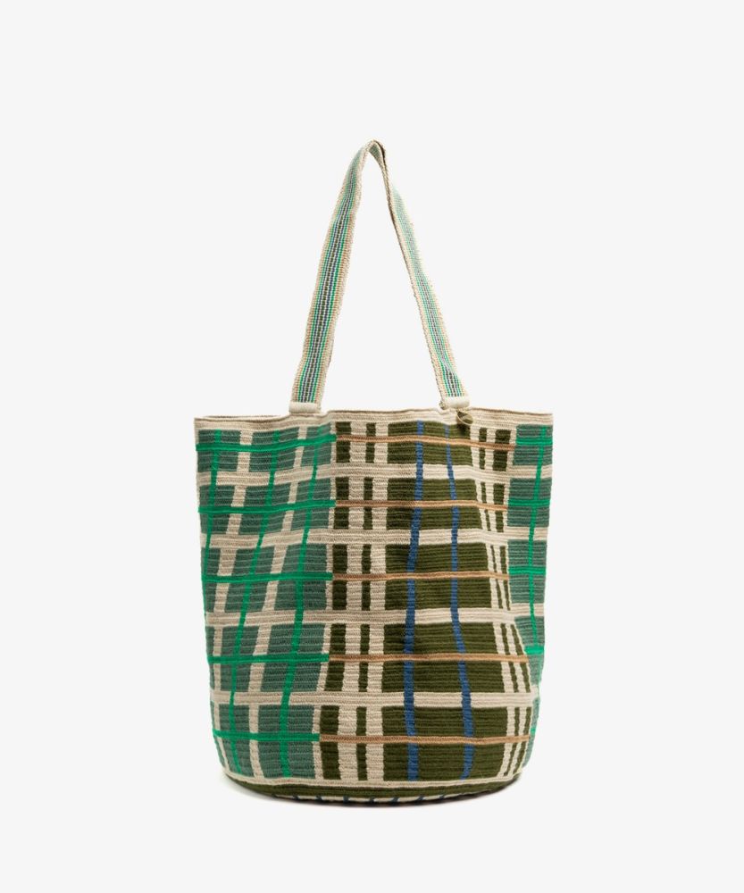 Bolso Tote -  FALCON - VERDE Y VERDE OSCURO