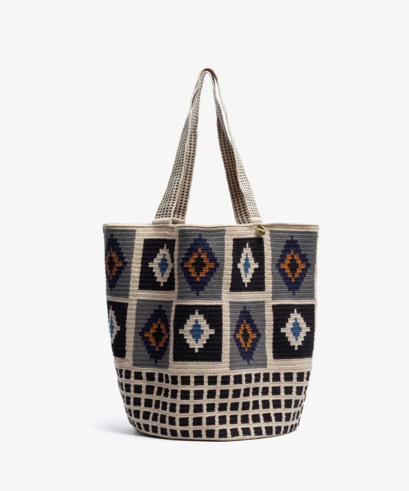 Bolso Tote - PARROT - BEIGE & NEGRO