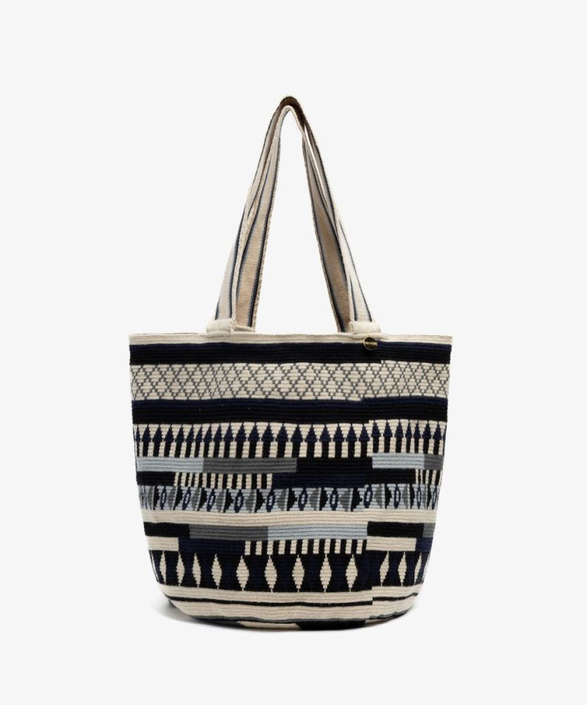 Tote Bag - EXTRA - Beige and navy blue