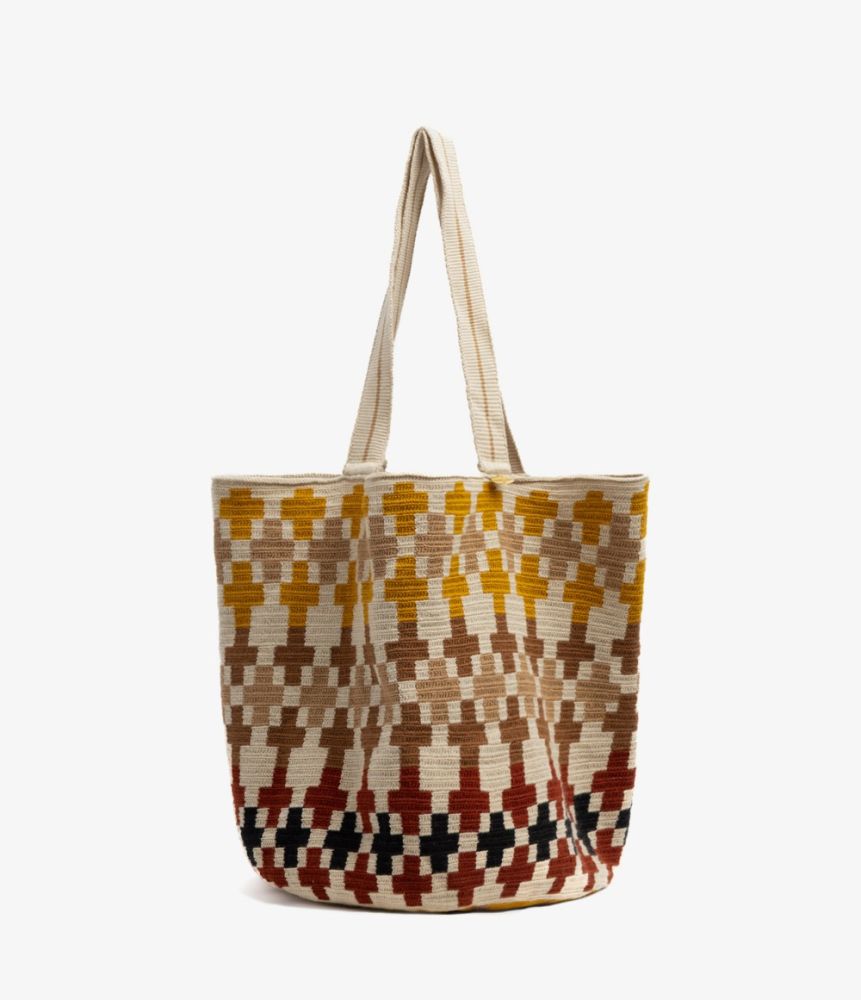Bolso Tote -CYGNUS - TOSTADO Y MOSTAZA