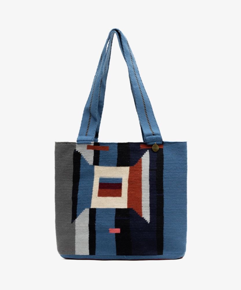 Bolso Shopping L - BEEBLOSSOM - NEGRO Y AZUL