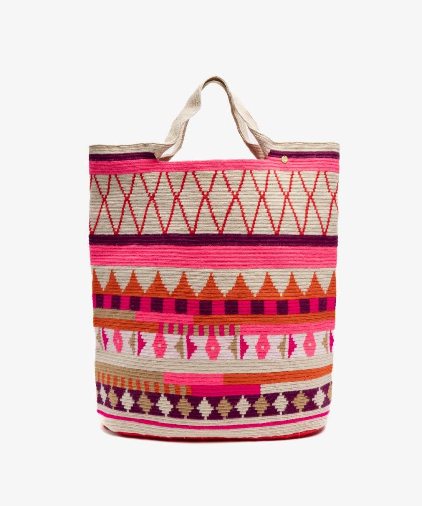 Rhapsody Bag -  RAVEN - NEON PINK & BEIGE