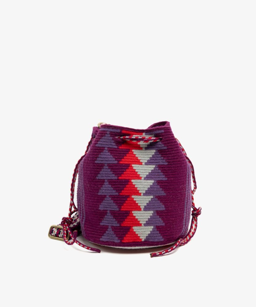 BOLSO MITRA CON ASA AJUSTABLE - ALOE - GRANATE Y MORADO