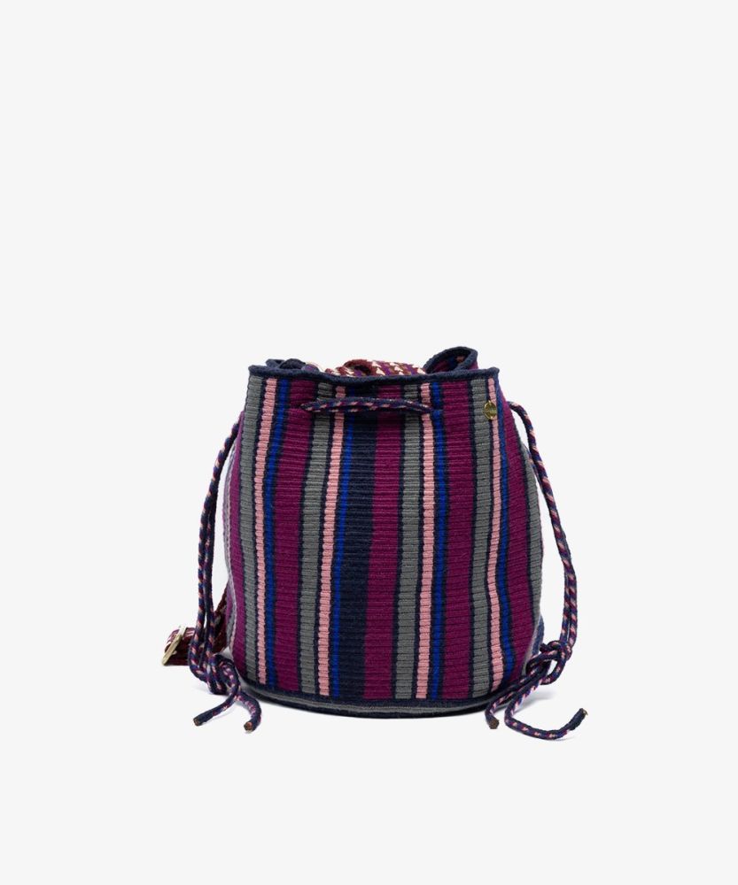 MITRA bag W /LONG ADJUSTABLE STRAP - HAZEL - GARNET & GREY