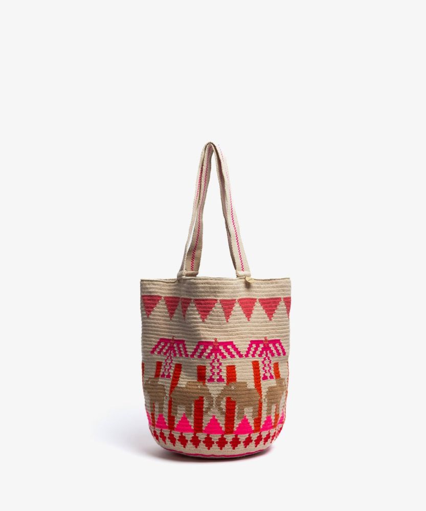 BOLSO CALA - HAWK - FUCSIA Y BEIGE 