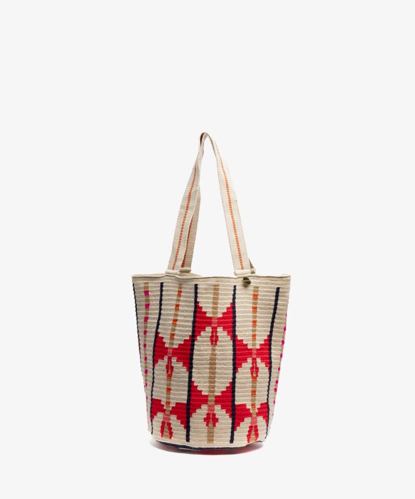 BOLSO CALA - CIRCINUS - BEIGE Y ROJO
