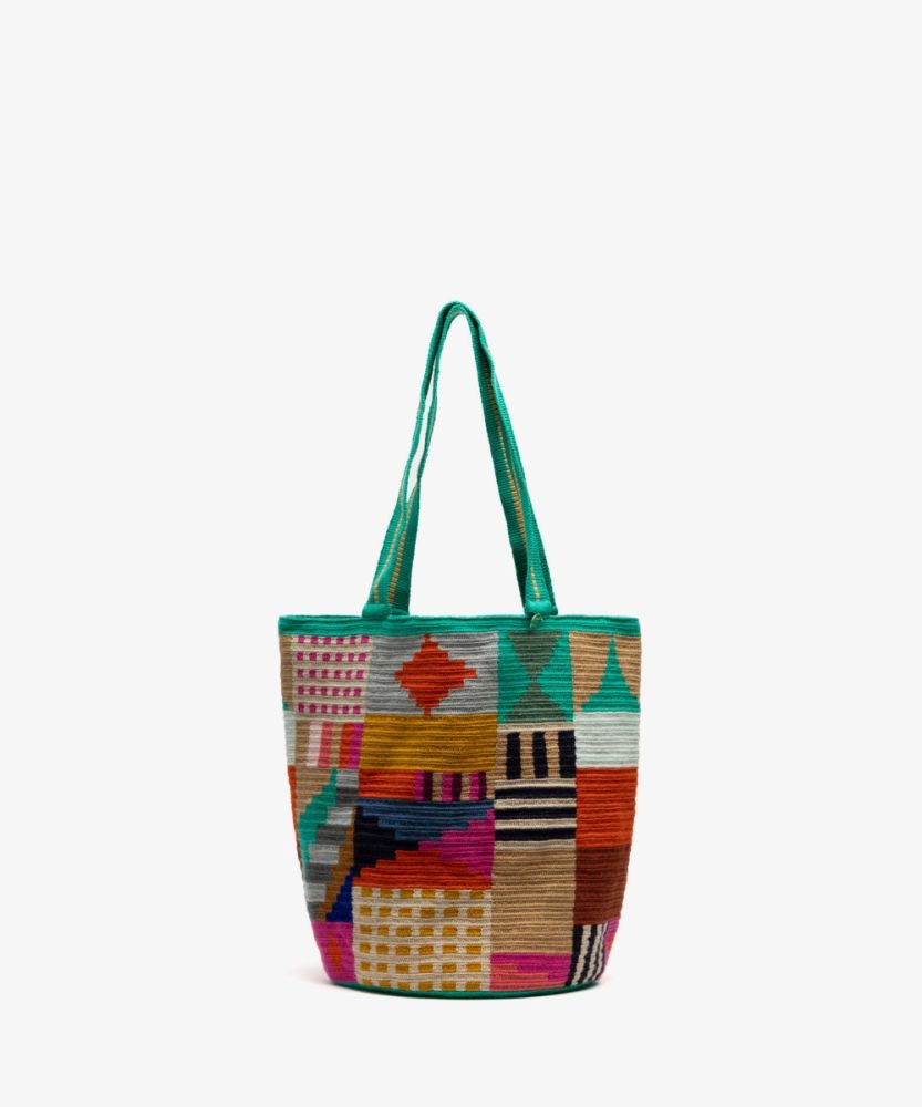 CALA BAG -  LION - TURQUOISE & MULTICOLOR