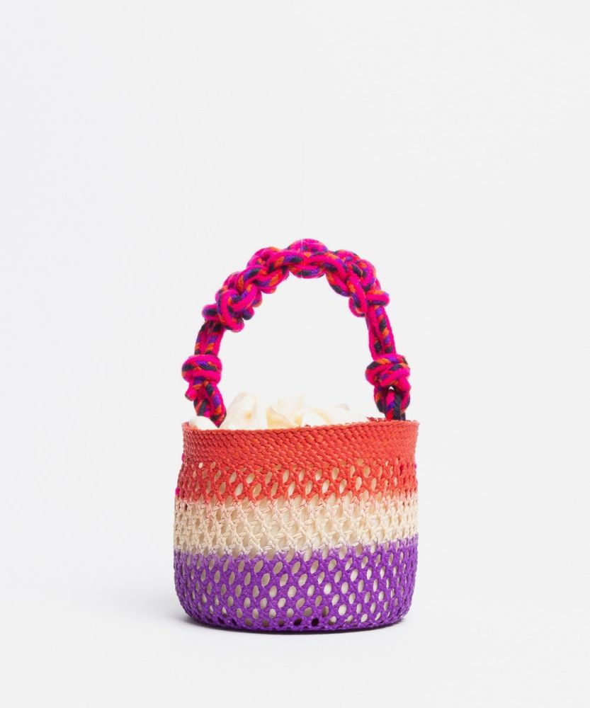 Guanabana Toquilla Basket Bag RED-PURPLE