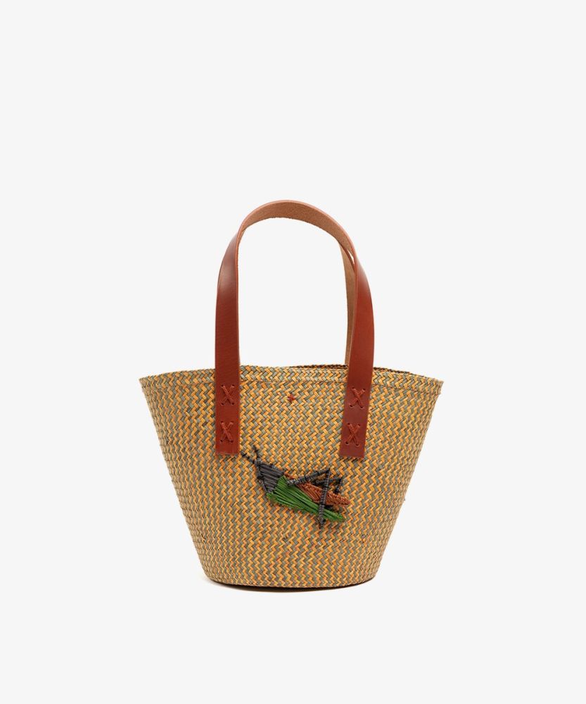 HONORAT BASKET 2 HANDLE GRASSHOPPER