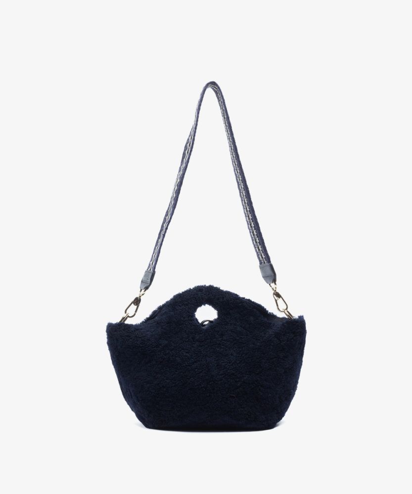 Fairbanks Small Bag with strap - CURLY NAVY