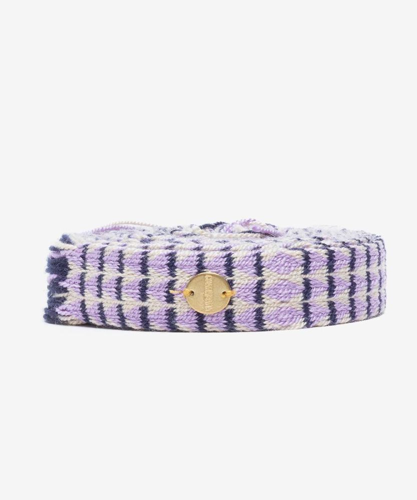 Thin belt with fringes - LILAC & NAVY BLUE