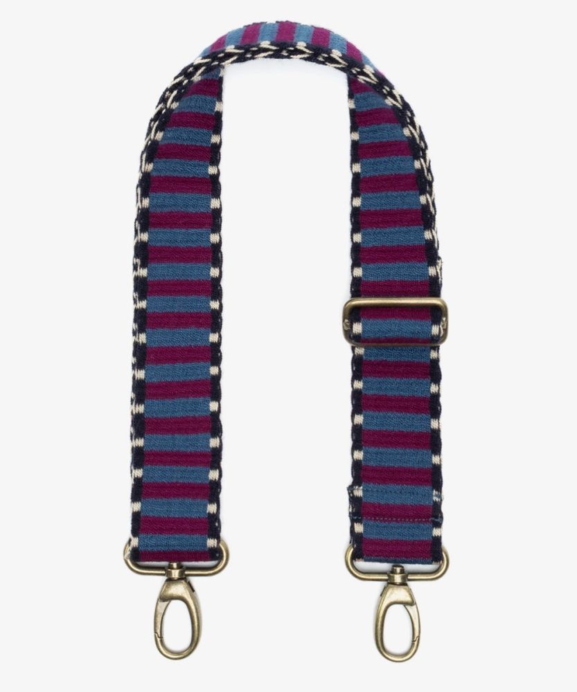 Adjustable strap - DENIM BLUE & BURGUNDY