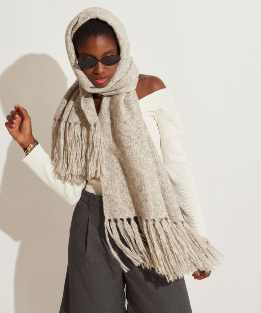 SHAWL EMMA - LIGHT GREY