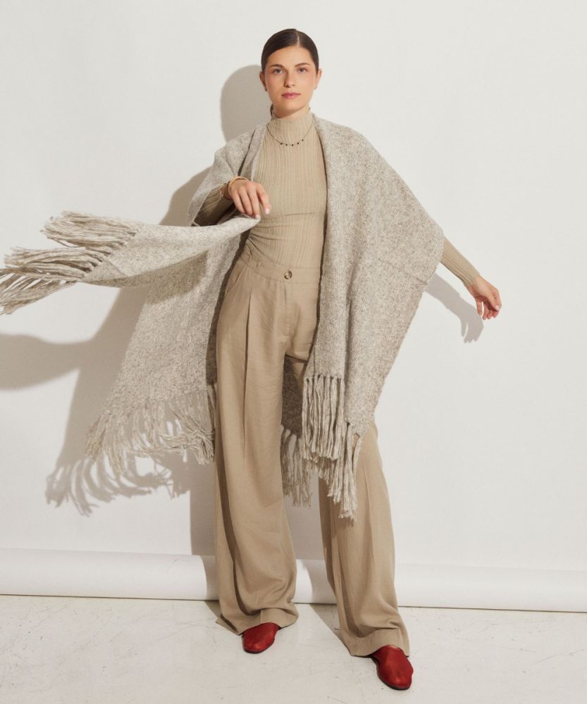 PONCHO JOSEPHINE - GRIS CLARO