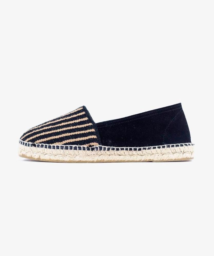 Espadrille Black with stripes