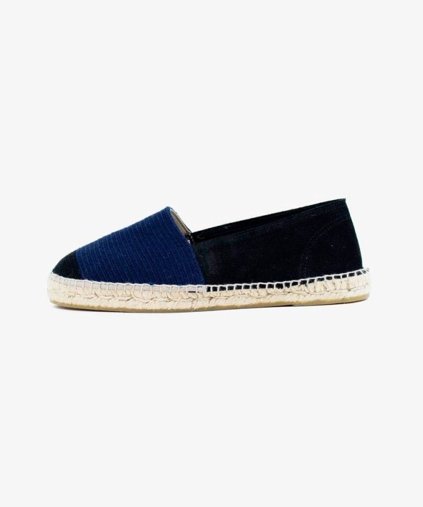 MEN'S ESPADRILLE - BICOLOR - NAVY & BLACK