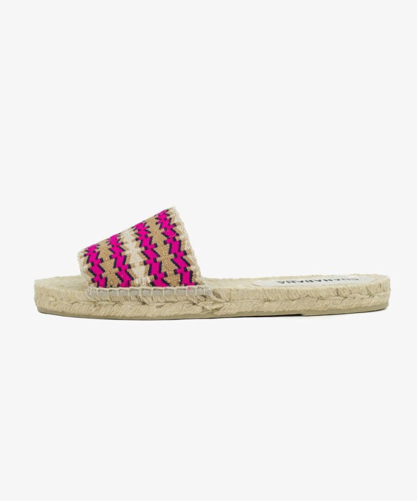 ALPARGATA MULE - BITMINGHAM - TOSTADO & FUCSIA