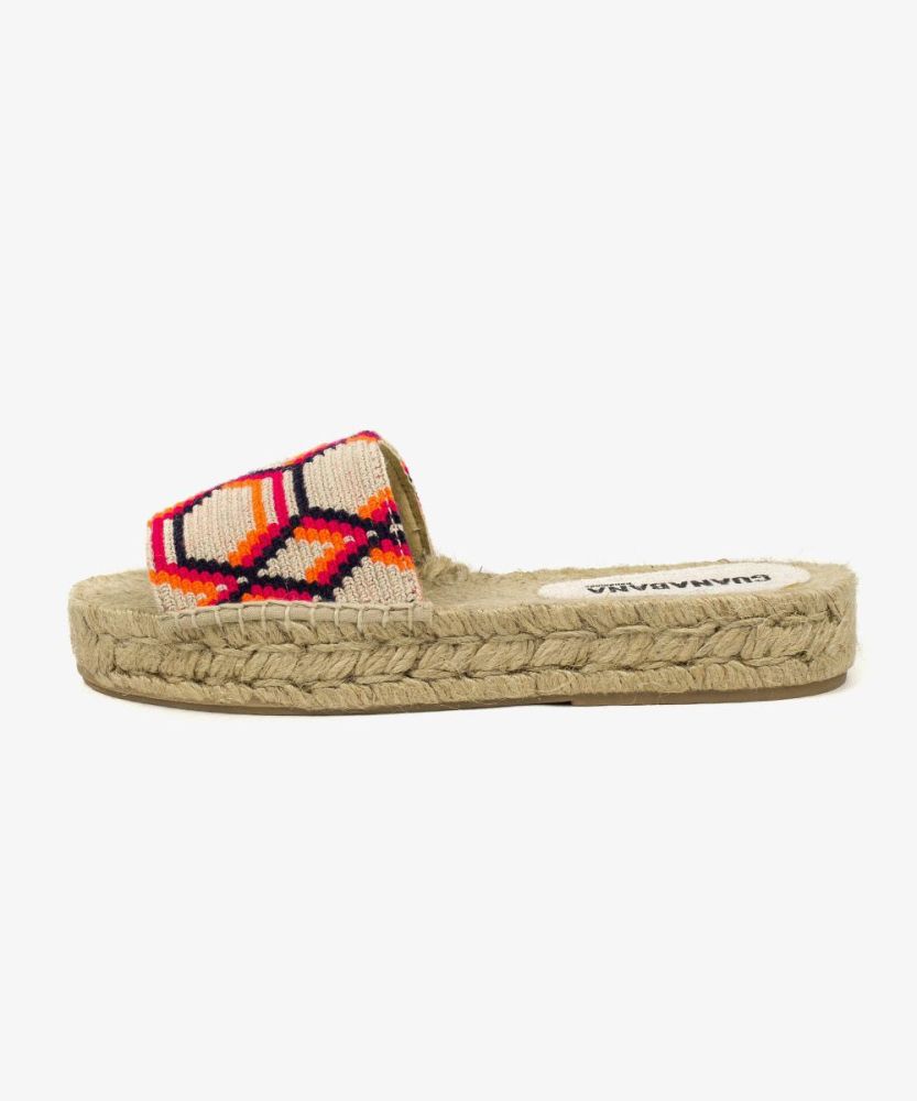 ALPARGATA MULE - HEXAGON - ROJO & NARANJA