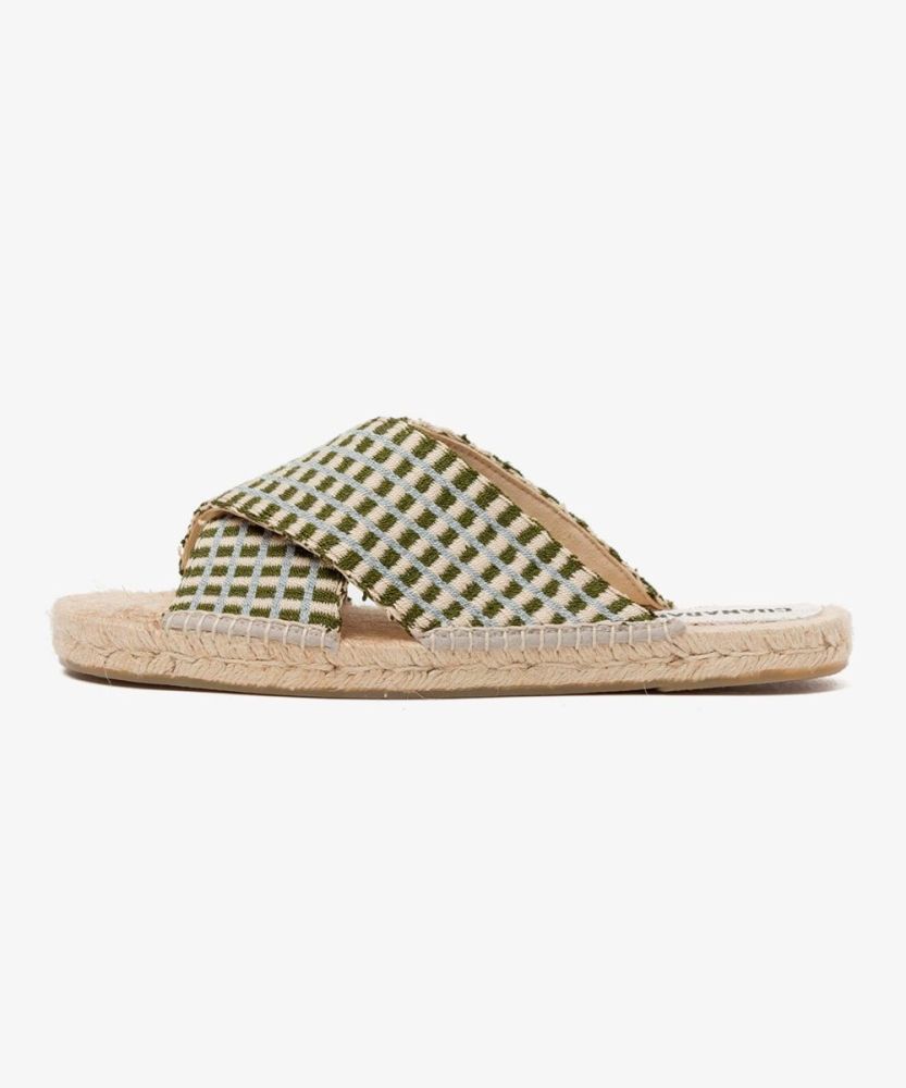 ESPADRILLE WITH CROSSED BAND - OAKLAND - GREEN & GREY