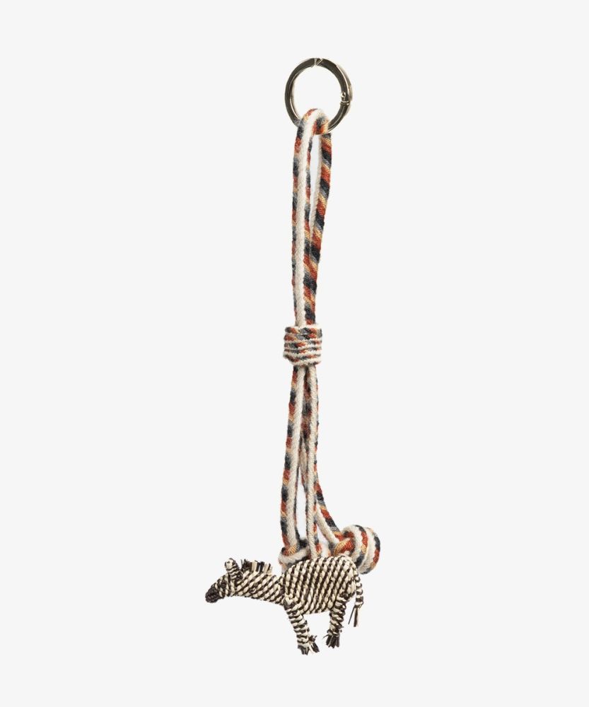 IRACA CHARM CORD WITH KEYRING - ZEBRA