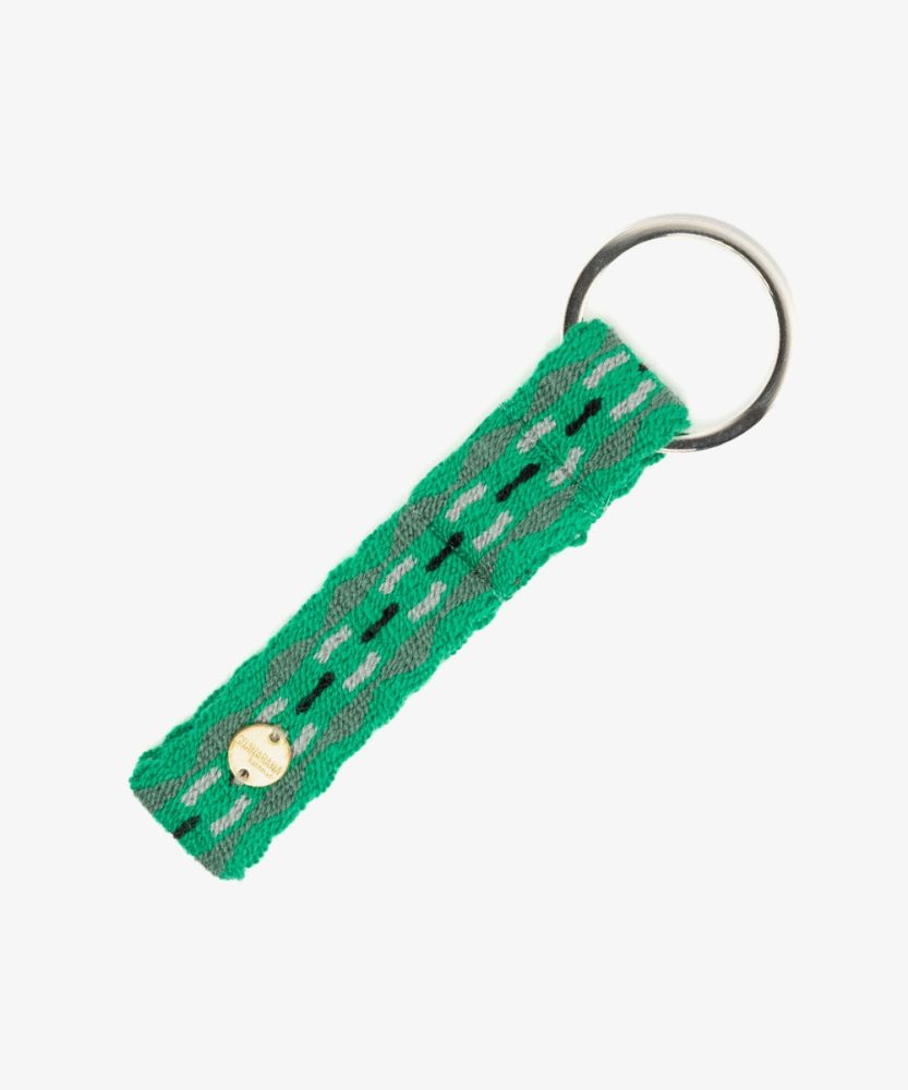 LLAVERO S - VERDE Y GRIS 