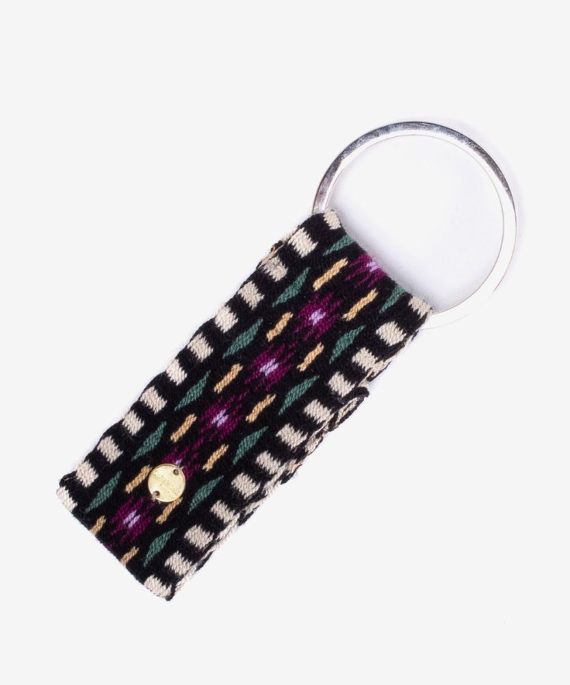 LLAVERO L - NEGRO, VERDE Y MORADO