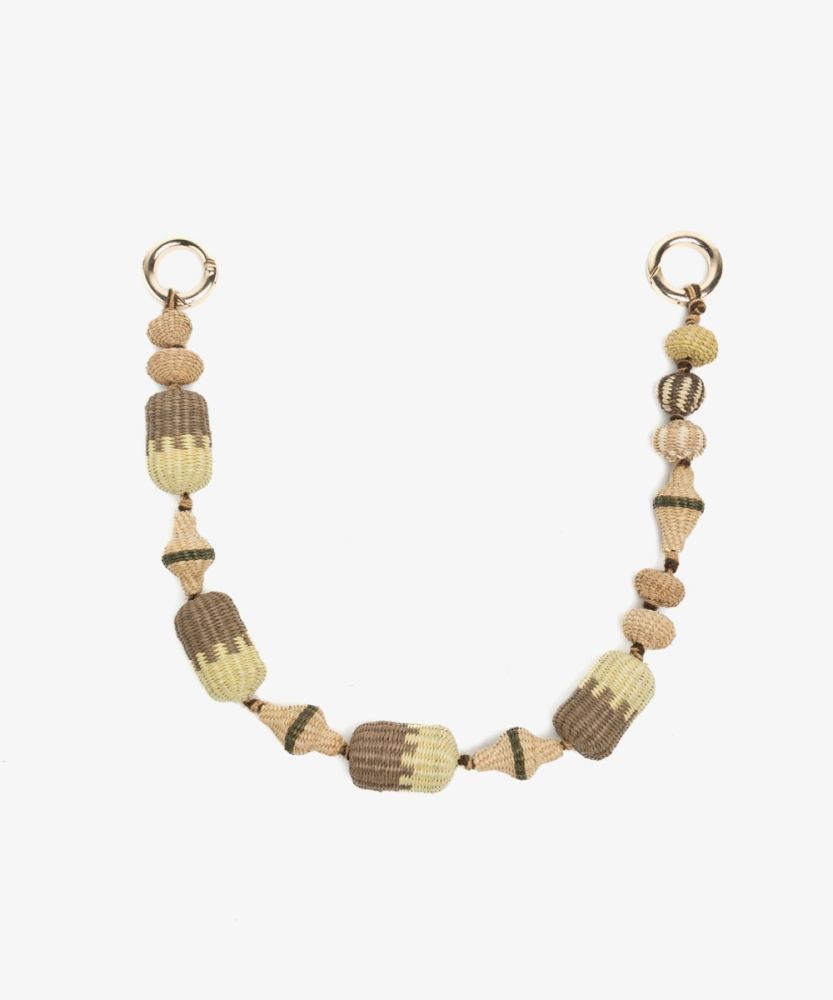 IRACA CHARM WITH BALLS - GREEN & TOAST
