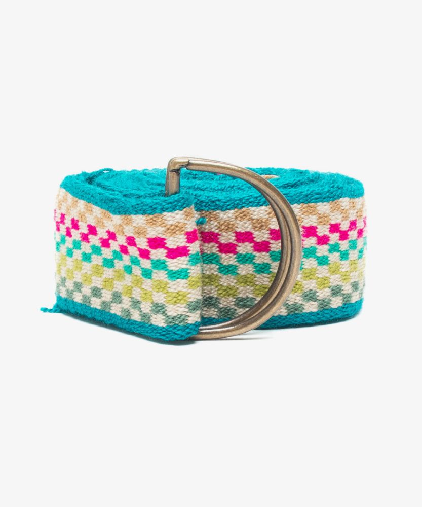 Buckle belt - TURQUOISE & FUCHSIA