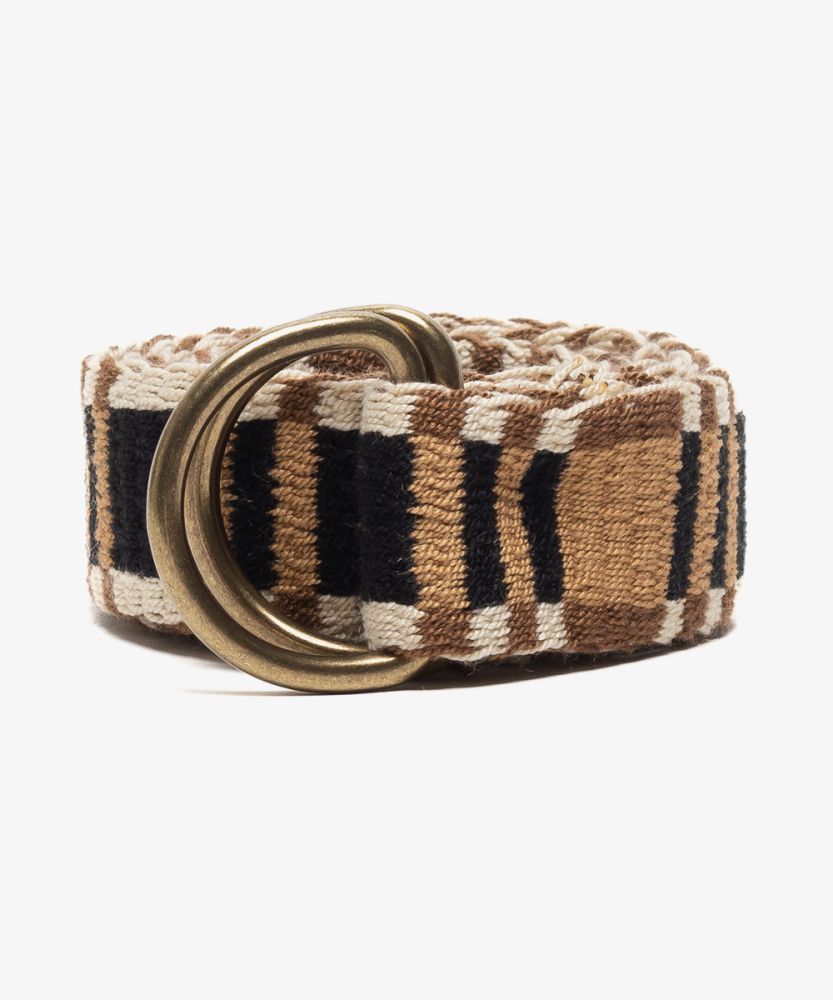 Buckle belt - BLACK & CAMEL