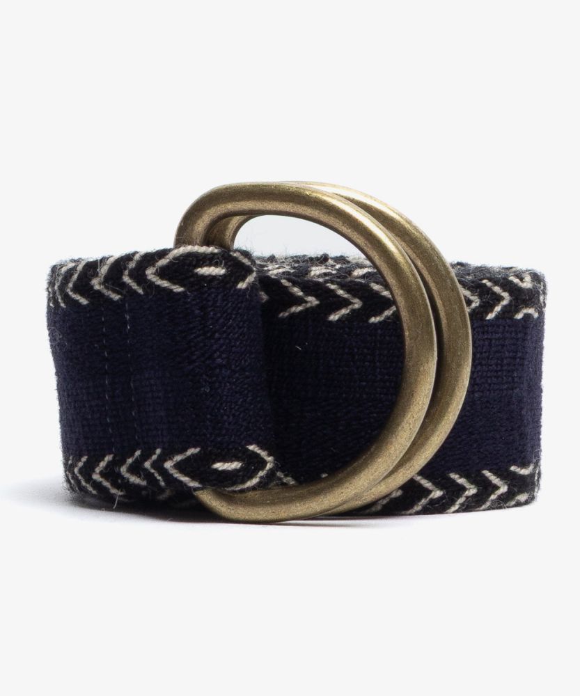 Buckle belt - NAVY & WHITE