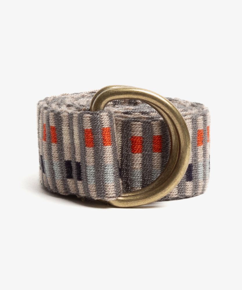 Buckle belt- GRAY & ORANGE