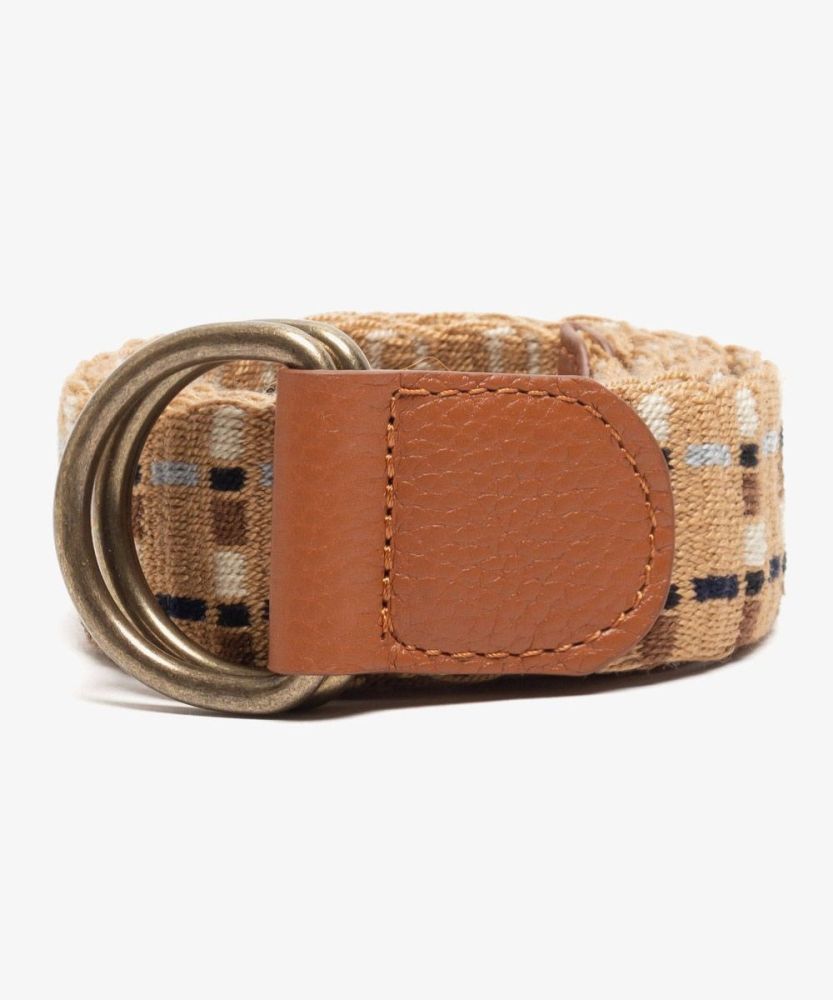 Leather Buckle belt- TOAST