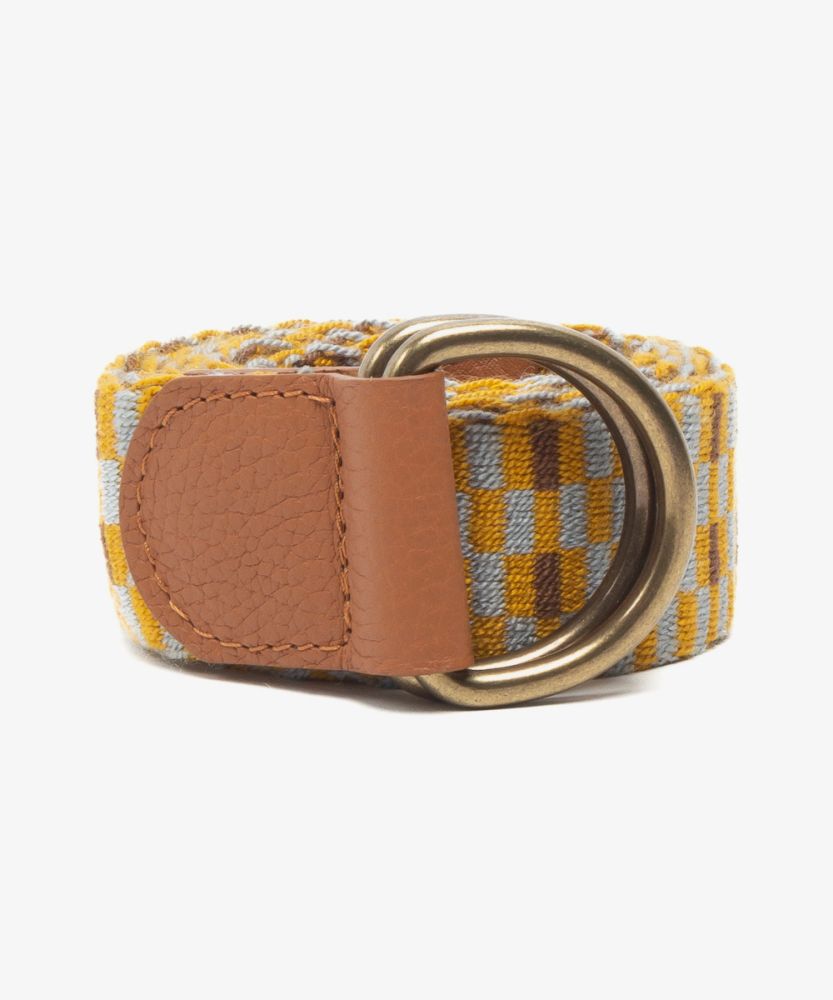 Leather Buckle belt- MUSTARD