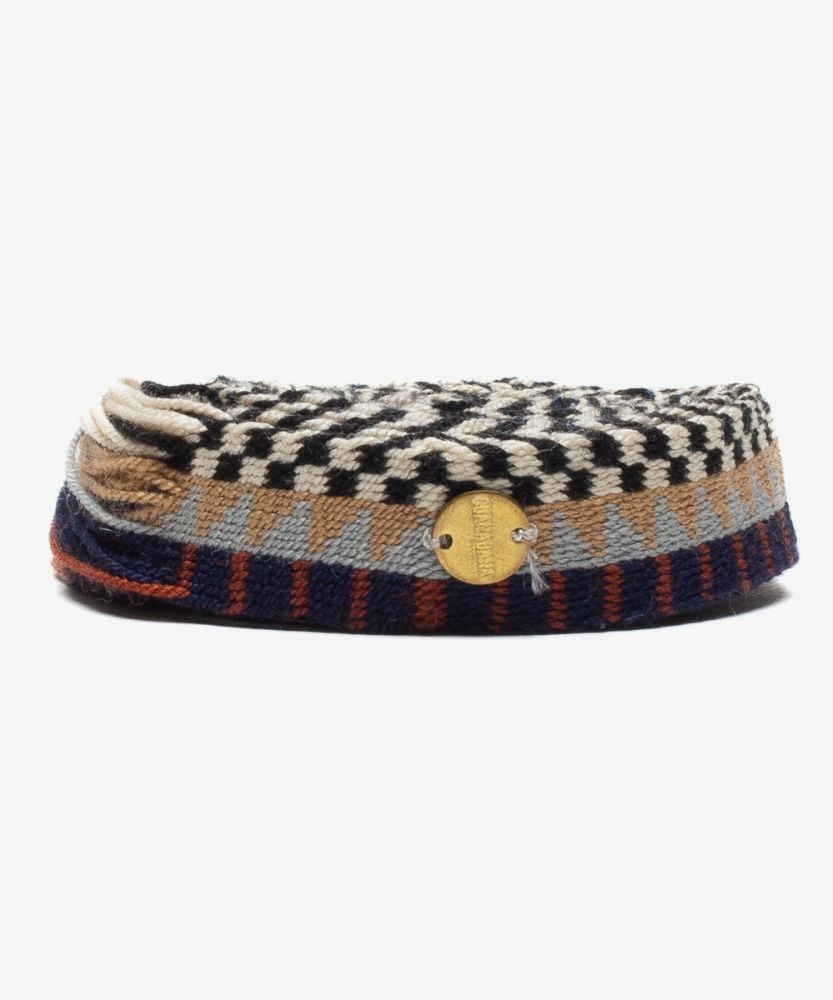 Thin belt with fringes - BROWN, BLUE & BLACK