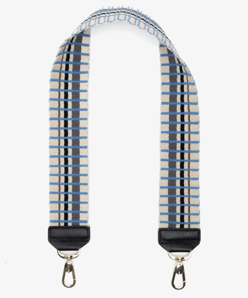 Bag strap - BEIGE & BLUE