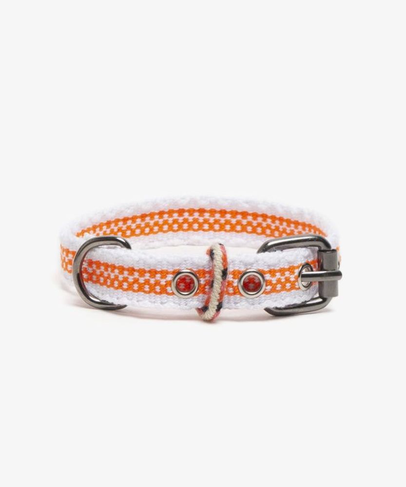COLLAR DE PERRO TOY - NARANJA Y BLANCO