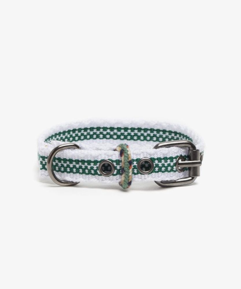 COLLAR DE PERRO TOY - VERDE Y BLANCO
