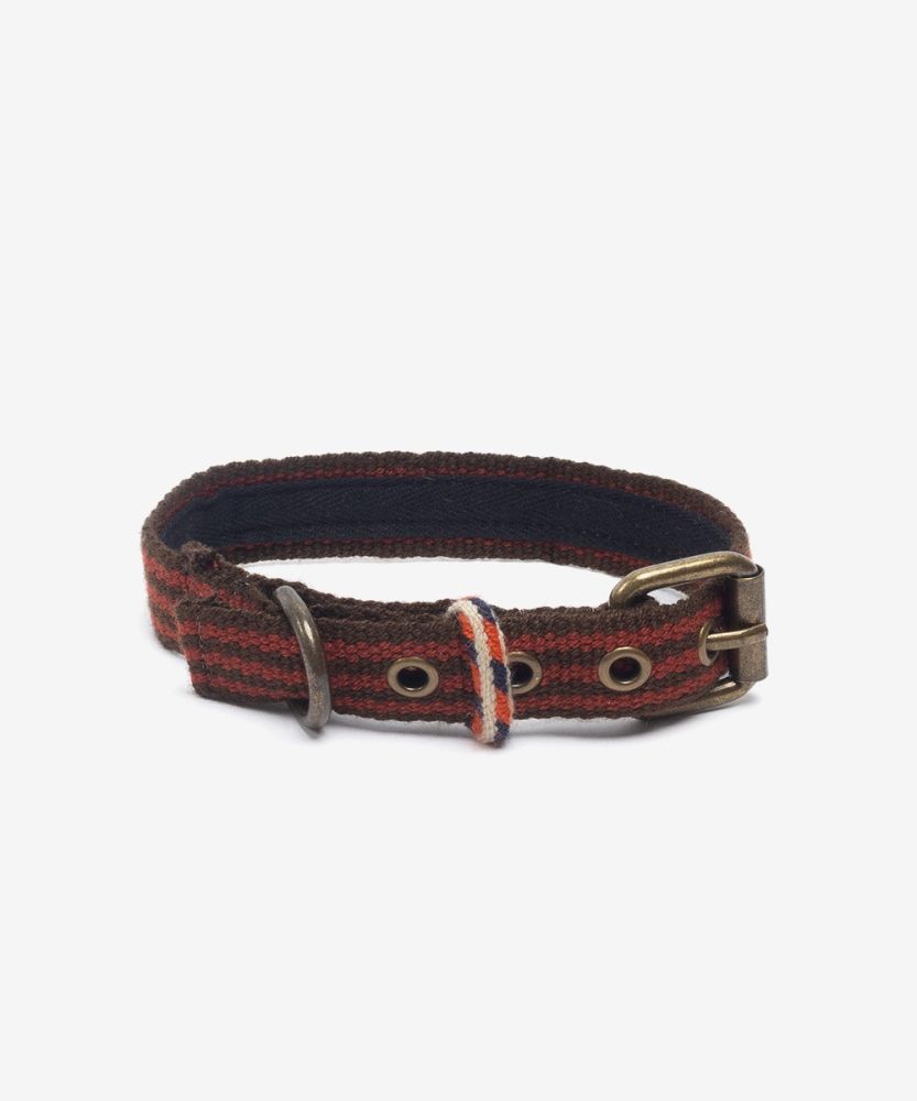 COLLAR DE PERRO PEQ/ MEDIANO - CAFE Y TERRACOTA