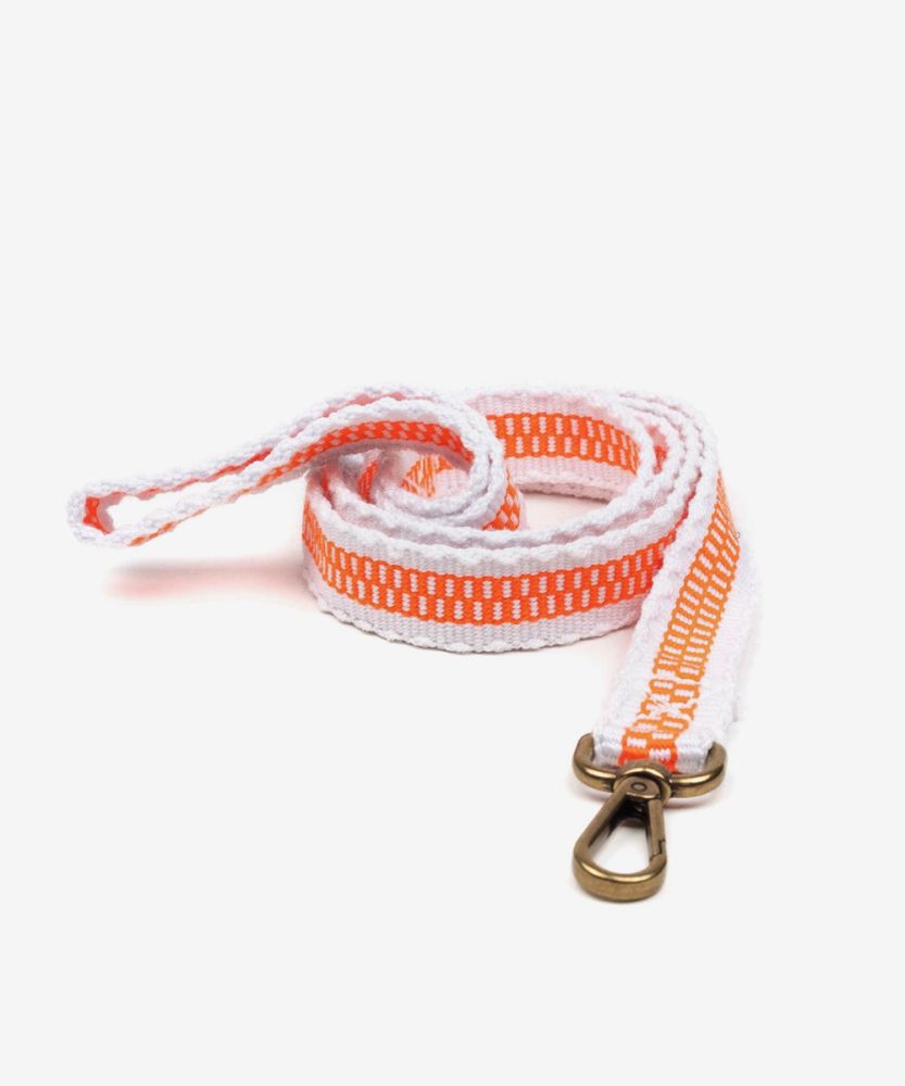 CORREA PARA PERRO TOY - NARANJA & BLANCO
