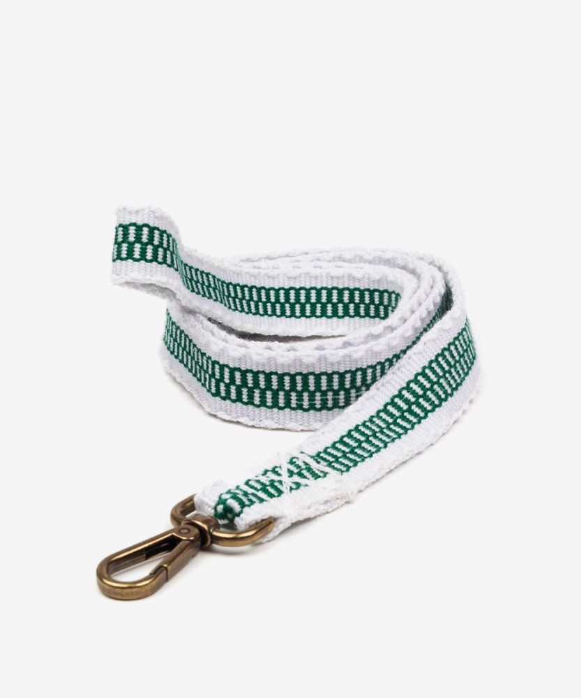CORREA PARA PERRO TOY - VERDE Y BLANCO