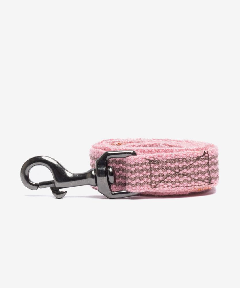 CORREA PARA PERRO PEQ/MED - ROSA Y GRIS
